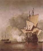 VELDE, Willem van de, the Younger The Cannon Shot oil painting picture wholesale